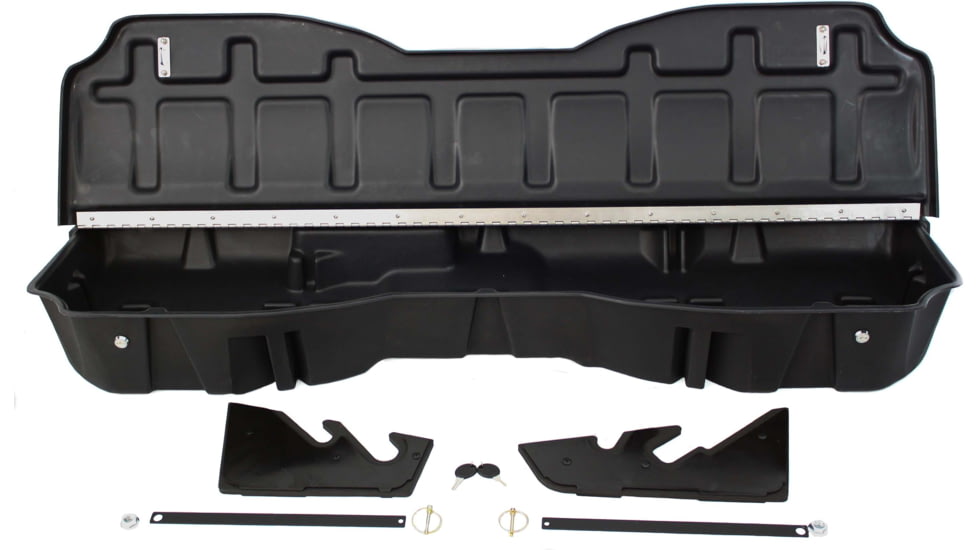 Du-Ha Underseat Chevrolet/GMC Silverado/Sierra Storage, 14-18 Light Duty/15-19 Heavy Duty Crew Cab w/ Lockable Lid, Black, 10307
