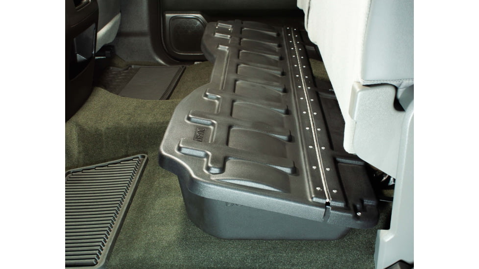 Du-Ha Underseat Chevrolet/GMC Silverado/Sierra Storage, 14-18 Light Duty/15-19 Heavy Duty Crew Cab w/ Lockable Lid, Black, 10307