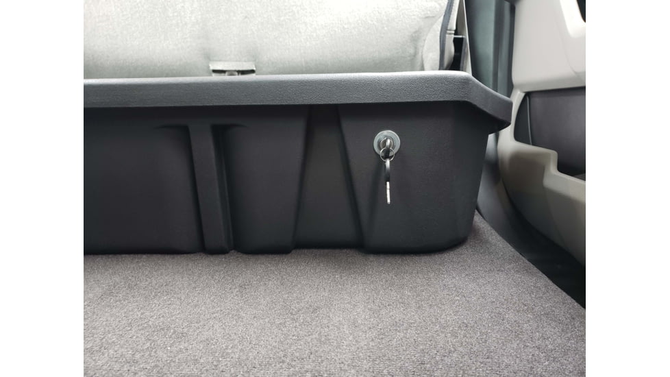 Du-Ha Underseat Chevrolet/GMC Silverado/Sierra Storage, 14-18 Light Duty/15-19 Heavy Duty Crew Cab w/ Lockable Lid, Black, 10307
