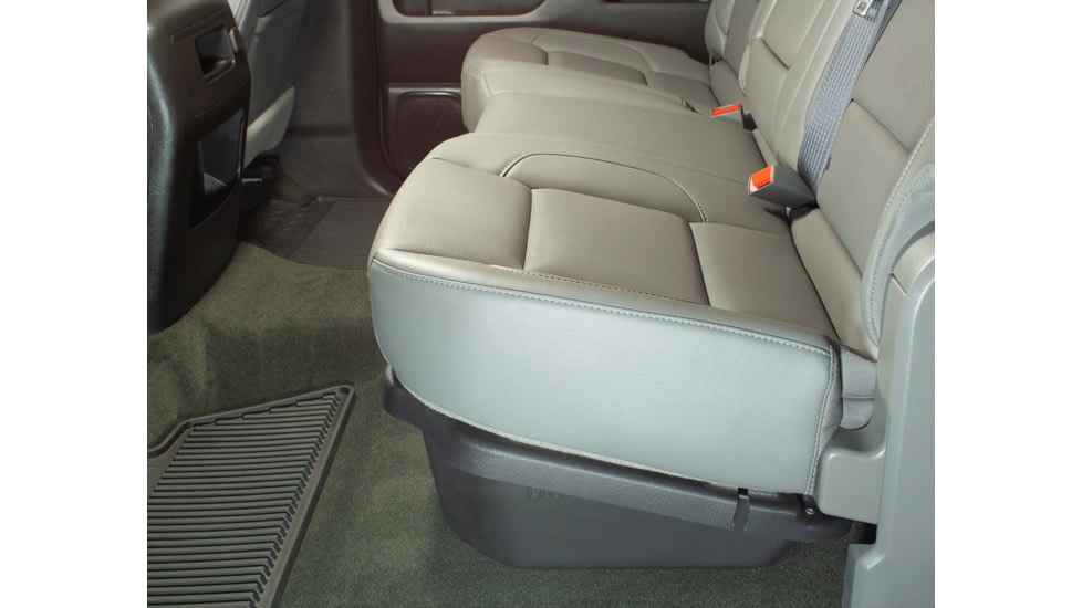 Du-Ha Underseat Chevrolet/GMC Silverado/Sierra Storage, 14-18 Light Duty/15-19 Heavy Duty Crew Cab w/ Lockable Lid, Black, 10307