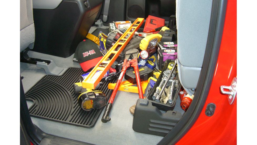 Du-Ha Underseat Storage for 07-21 Toyota Tundra Double Cab - Does not fit with factory subwoofer, Dark Gray, 60052