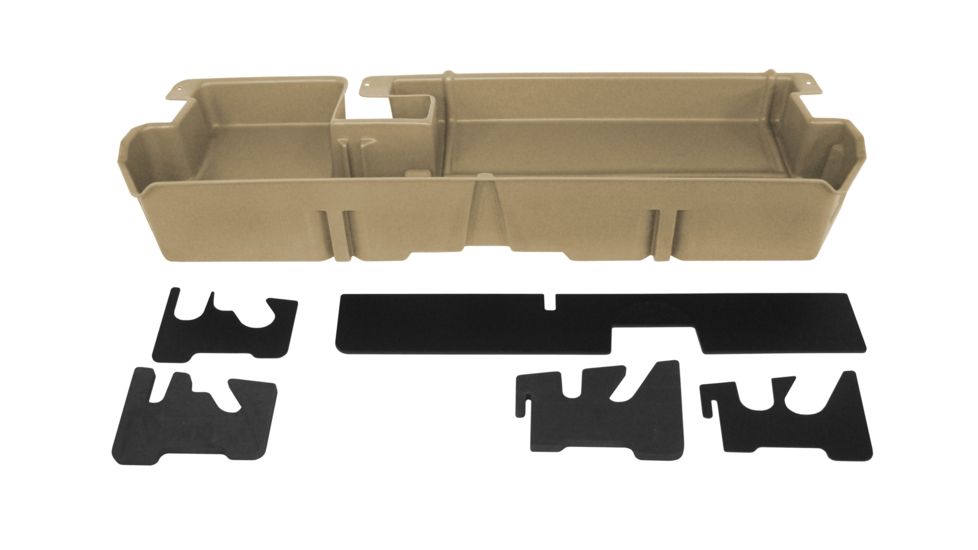 Du-Ha Underseat Storage for 07-21 Toyota Tundra Double Cab - Does not fit with factory subwoofer, Tan, 60053