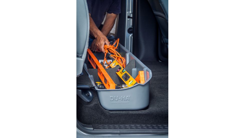 Du-Ha Underseat Storage 11-14 Ford F150 SuperCrew, does not fit w/ factory subwoofer, Gray, 20100