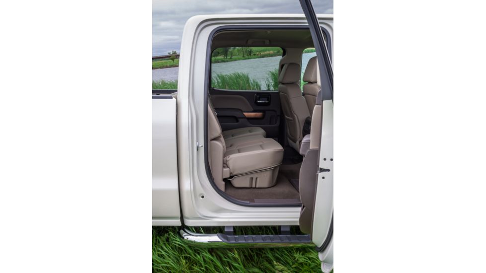 Du-Ha Underseat Chevrolet/GMC Silverado/Sierra Storage, 14-18 Light Duty/15-19 Heavy Duty Crew Cab, Saddle/Brown, 10303