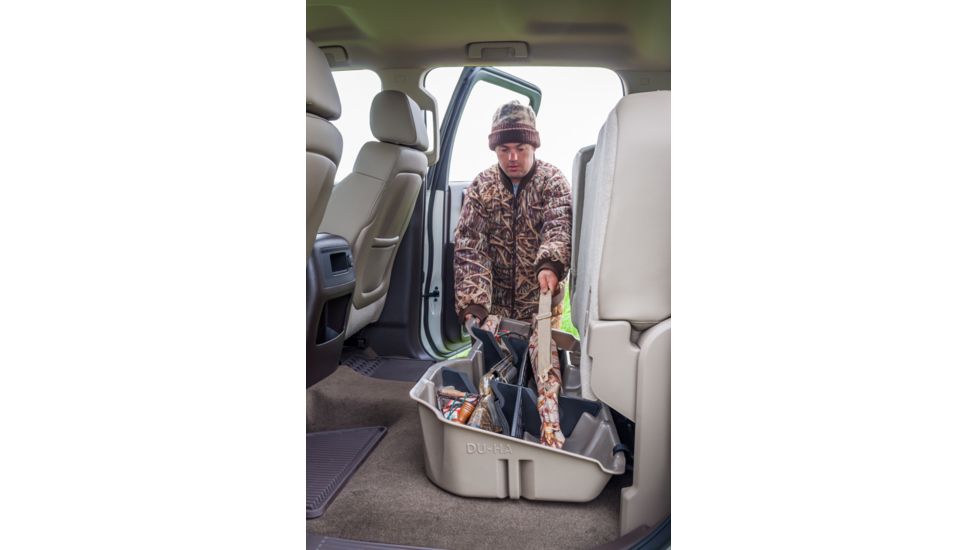Du-Ha Underseat Chevrolet/GMC Silverado/Sierra Storage, 14-18 Light Duty/15-19 Heavy Duty Crew Cab, Saddle/Brown, 10303