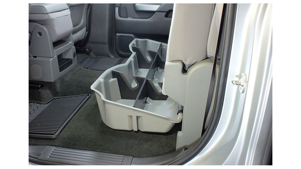 Du-Ha Underseat Chevrolet/GMC Silverado/Sierra Storage, 14-18 Light Duty/15-19 Heavy Duty Crew Cab, Ash/Gray, 10301
