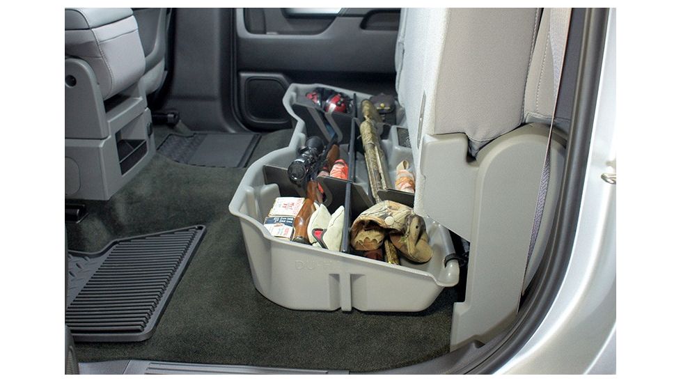 Du-Ha Underseat Chevrolet/GMC Silverado/Sierra Storage, 14-18 Light Duty/15-19 Heavy Duty Crew Cab, Ash/Gray, 10301