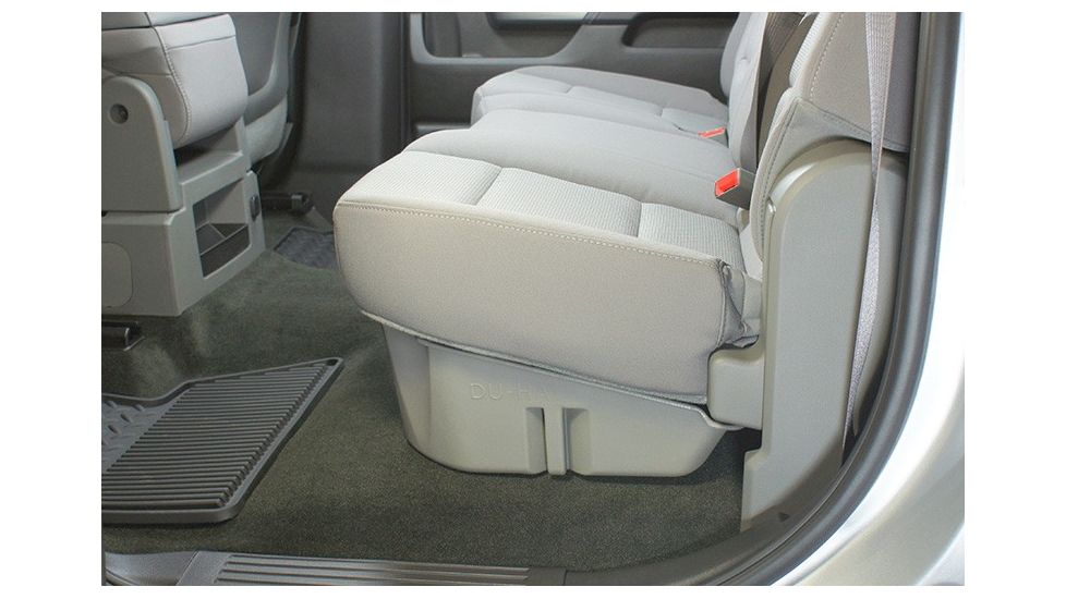 Du-Ha Underseat Chevrolet/GMC Silverado/Sierra Storage, 14-18 Light Duty/15-19 Heavy Duty Crew Cab, Ash/Gray, 10301