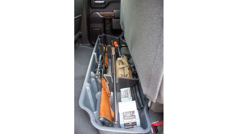 Du-Ha Underseat Storage for 19-22 Chevrolet/GMC Silverado/Sierra Light Duty 20-22 Heavy Duty Crew Cab, New Body Style, 9.75in, Black, 10420