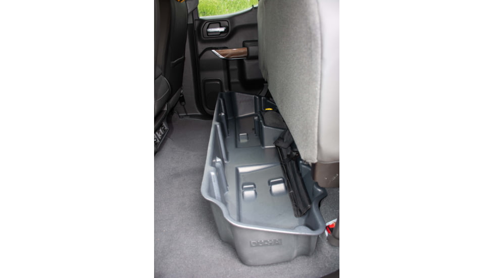 Du-Ha Underseat Storage for 19-22 Chevrolet/GMC Silverado/Sierra Light Duty 20-22 Heavy Duty Crew Cab, New Body Style, 9.75in, Black, 10420