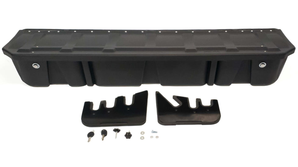 Du-Ha Underseat Storage for 15-22 Ford F-150 Super Crew Cab Black with lockable lid, Black, 20116