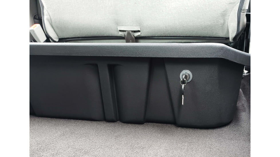 Du-Ha Underseat Storage for 15-22 Ford F-150 Super Crew Cab Black with lockable lid, Black, 20116