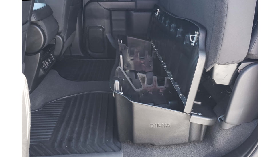 Du-Ha Underseat Chevrolet/GMC Silverado/Sierra Storage, 19-22 Light Duty/20-22 Heavy Duty Crew Cab w/ Lockable Lid, Black, 10410