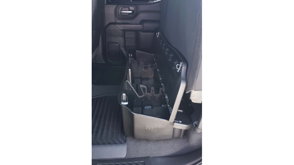 Du-Ha Underseat Chevrolet/GMC Silverado/Sierra Storage, 19-22 Light Duty/20-22 Heavy Duty Crew Cab w/ Lockable Lid, Black, 10410