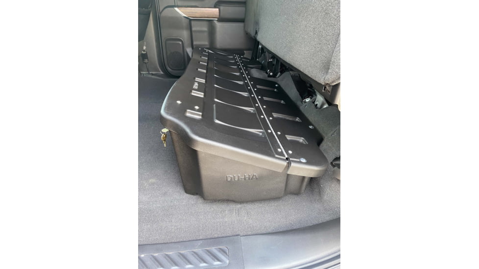 Du-Ha Underseat Chevrolet/GMC Silverado/Sierra Storage, 19-22 Light Duty/20-22 Heavy Duty Crew Cab w/ Lockable Lid, Black, 10410