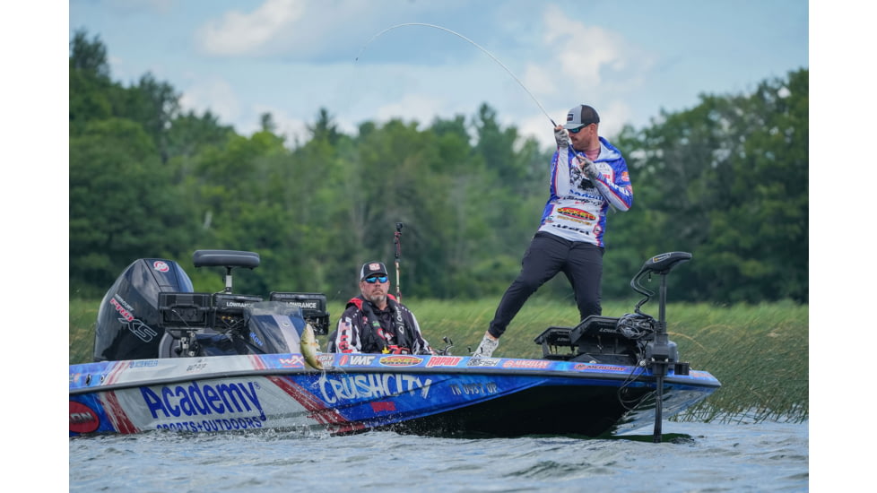 Duckett Fishing Jacob Wheeler Signature Series 2.0 Crankin Rod, Medium, White/Blue, 7 ft 2 in, DFJWT72M-CC