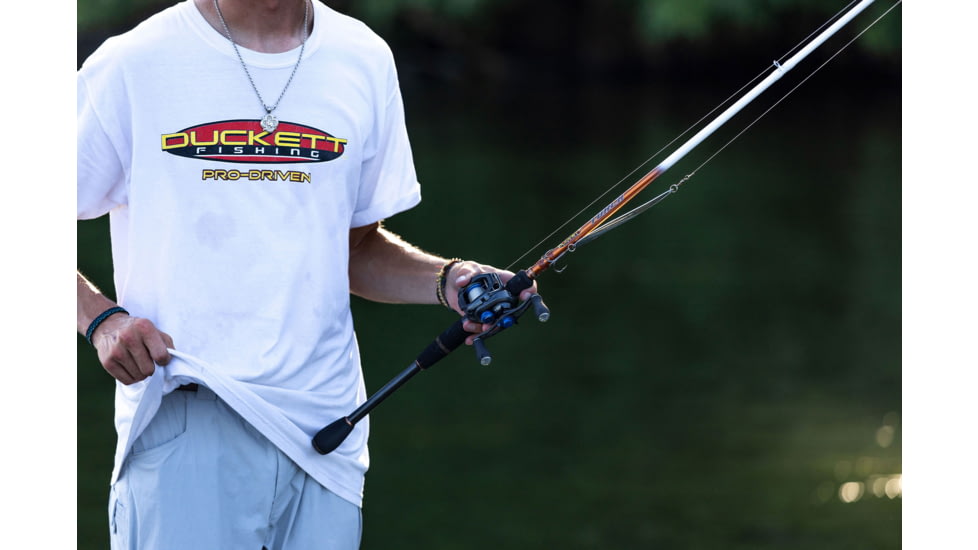 Duckett Fishing Torch Fast Spinning Rod, Medium, White/Orange, 7 ft, DFTH70ML-S