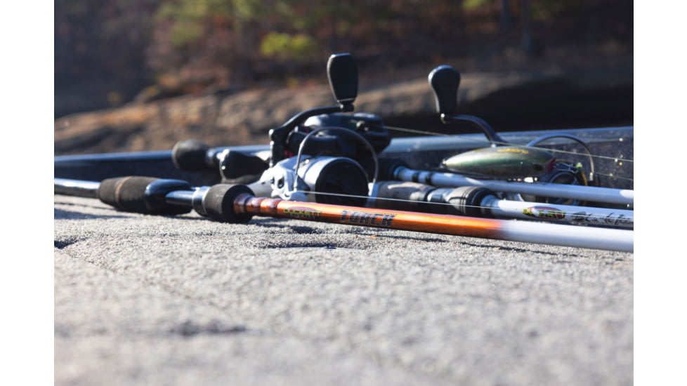 Duckett Fishing Torch Fast Spinning Rod, Medium, White/Orange, 7 ft, DFTH70ML-S