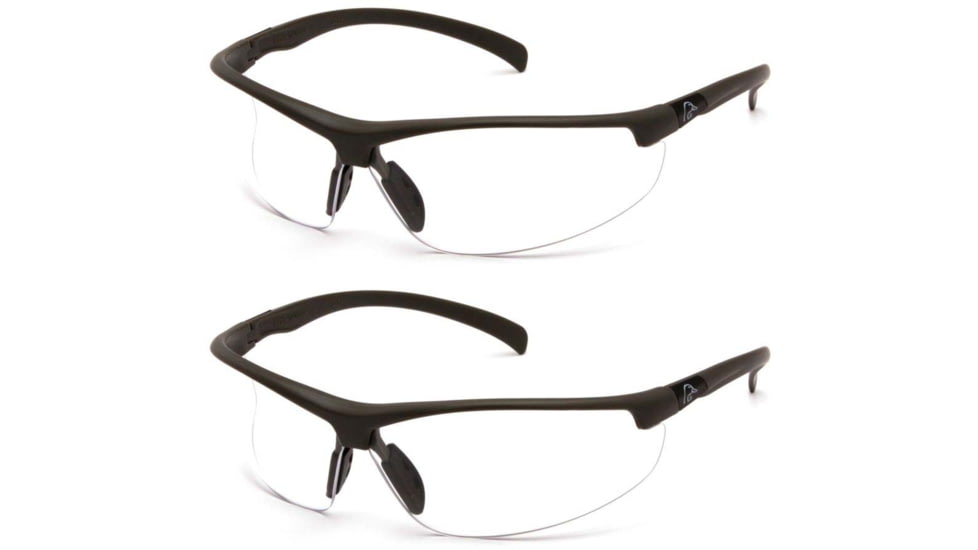 Ducks Unlimited Shooting Eyewear, Clear Lens, Black Frame, Pack of 2