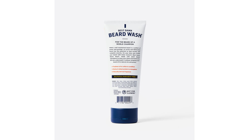 Duke Cannon Supply Co Best Damn Beard Wash, White, Small, 02BDWASH