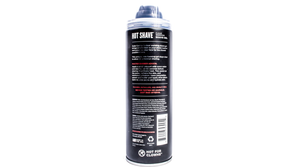 Duke Cannon Supply Co Hot Shave Clear Warming Shaving Gel, 8OZHOTSHAVE