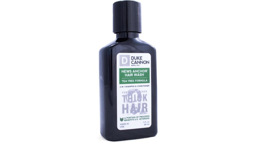 Duke Cannon Supply Co News Anchor 2-in-1 Tea Tree Hair Wash, Travel Size, 3OZHAIR1