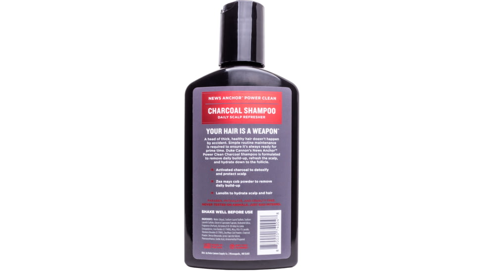 Duke Cannon Supply Co News Anchor Charcoal Power Clean Barrel Char Shampoo, POWERSHAMPOO1