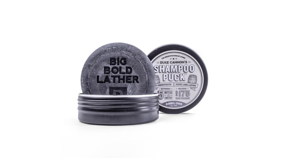 Duke Cannon Supply Co Shampoo Puck Barrel Char, 4.5 oz Jar, SHAMPUCKBARRELCHAR