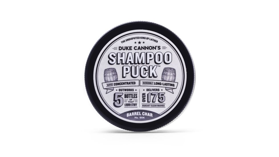 Duke Cannon Supply Co Shampoo Puck Barrel Char, 4.5 oz Jar, SHAMPUCKBARRELCHAR