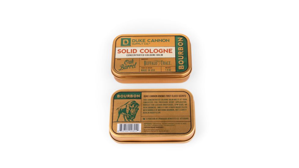 Duke Cannon Supply Co Solid Cologne, Bourbon, 1.5 oz Tin, SCBOURBON1