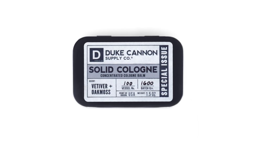 Duke Cannon Supply Co Solid Cologne, Vetiver &amp; Oakmoss, 1.5 oz Tin, SCVETIVER