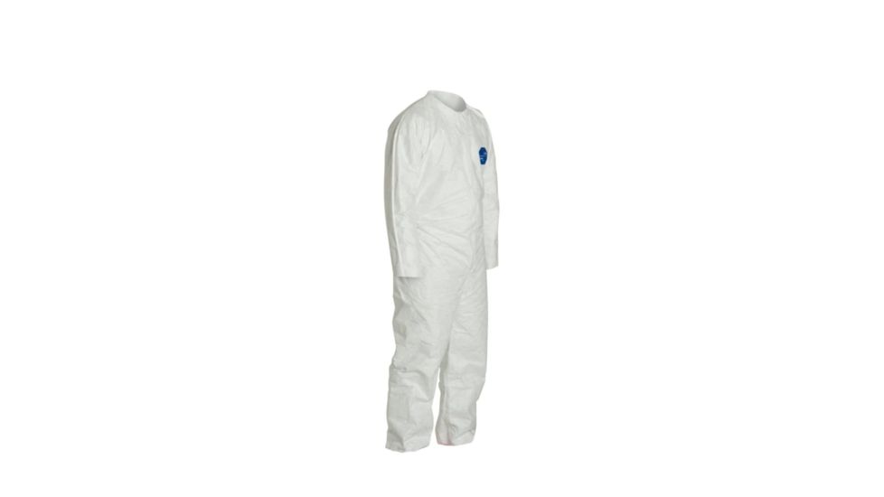 DuPont 13450 Tyvek 400 Collared Coveralls with Open Wrists and Ankles, Case of 25, White