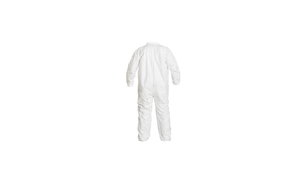 DuPont IC181S Tyvek IsoClean Coverall w/Elastic Wrists and Ankles, White, Small, Case of 25, IC181SWHSM00