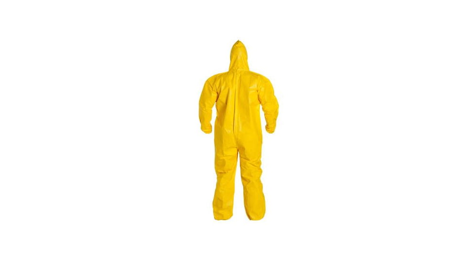 DuPont Tychem 2000 Coveralls w/Hood, Elastic Wrists and Ankles, Bound Seams, Yellow, Extra Large, 12 Pack, QC127BYLXL00