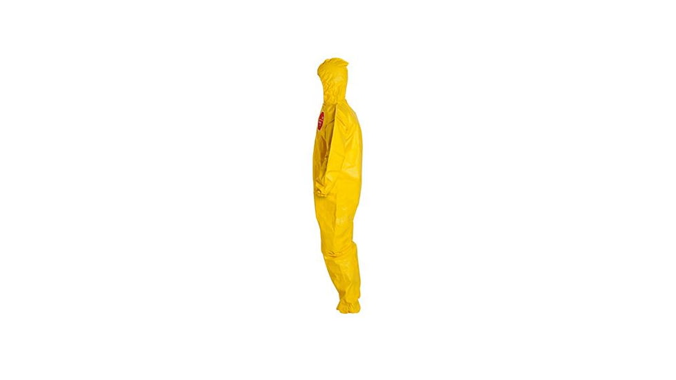 DuPont Tychem 2000 Coveralls w/Hood, Elastic Wrists and Ankles, Bound Seams, Yellow, Extra Large, 12 Pack, QC127BYLXL00