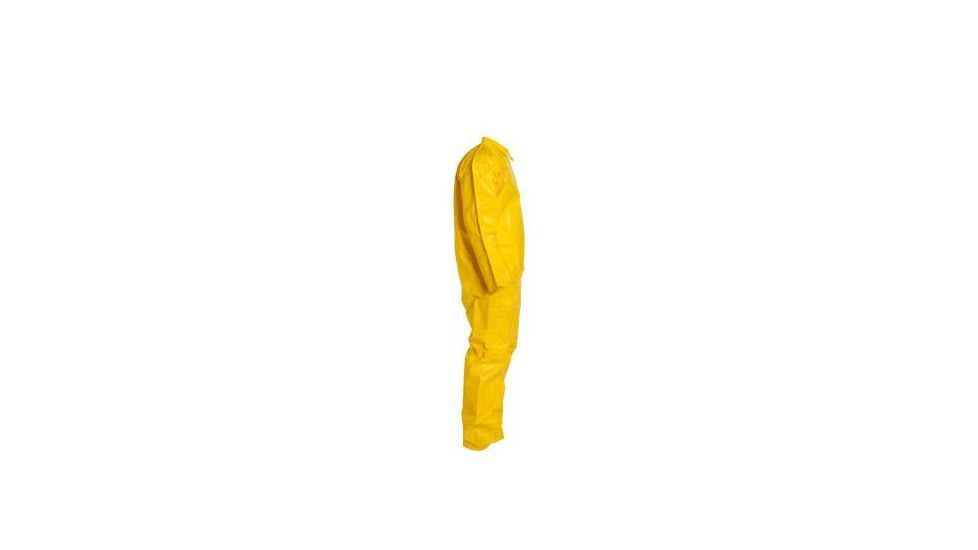 DuPont Tychem 2000 Coveralls w/Laydown Collar, Open Wrists, Ankles, Bound Seams, Yellow, Large CS12 QC120BYLLG00