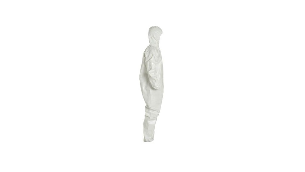 DuPont Tychem 4000 Coveralls w/Standard Hood, Taped Seams, White, Large, 6 Pack, SL127TWHLG0006