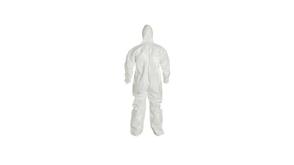 DuPont Tychem 4000 Coveralls w/Standard Hood, Taped Seams, White, Large, 6 Pack, SL127TWHLG0006