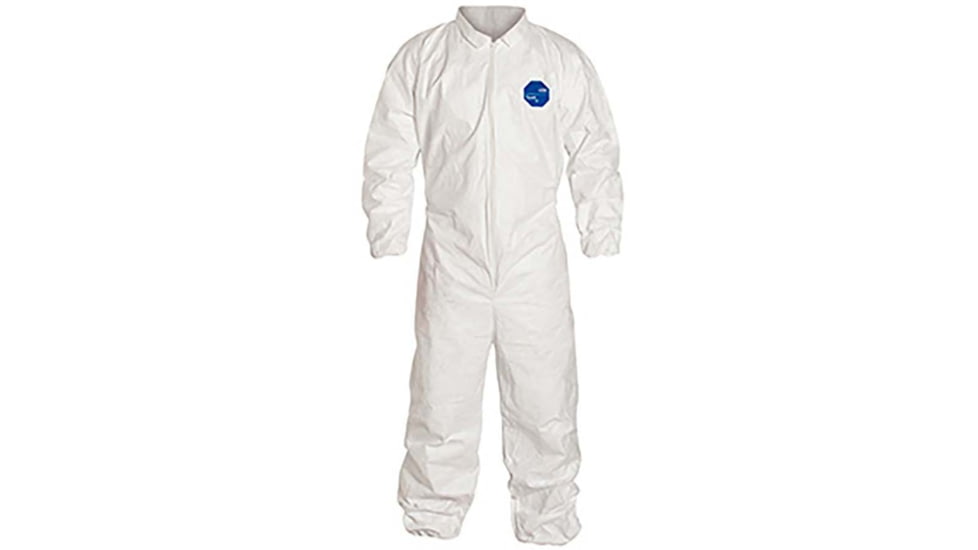 Dupont Tyvek Coverall W/COL Lg CS25 TY125SWHLG00 Tyvek Coverall W/COL Lg CS25