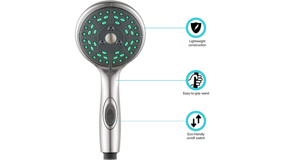 Dura Faucet Premium RV Hand Held Shower Wand, Satin Nickel, DF-SA432-SN