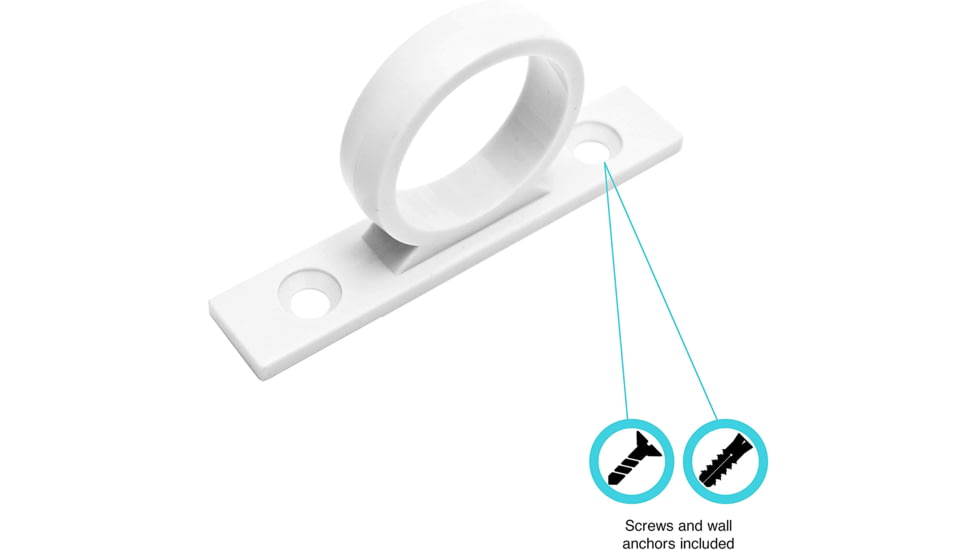 Dura Faucet RV Shower Hose Ring, White, DF-SA155-WT