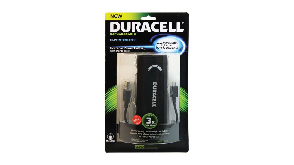 Duracell 4400 mAh Powerbank, Black PRO510
