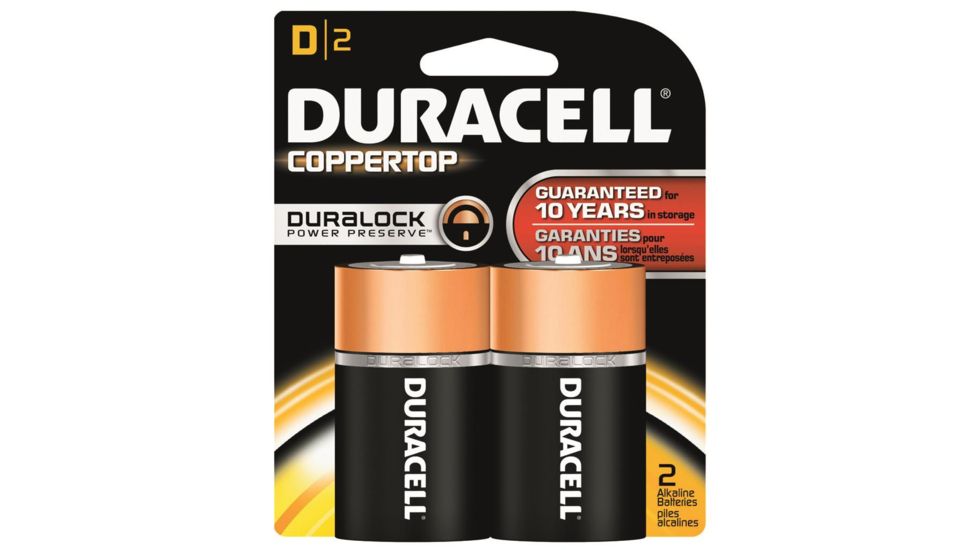 Duracell Coppertop Battery, D 2 pk. MN1300B2Z