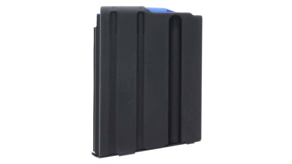 Duramag 204 Stainless Steel Magazine, Ss Spring Cpd Plate, 10RD, Matte Black w/ Blue Follower, 1024041176CPD, EDEMO1