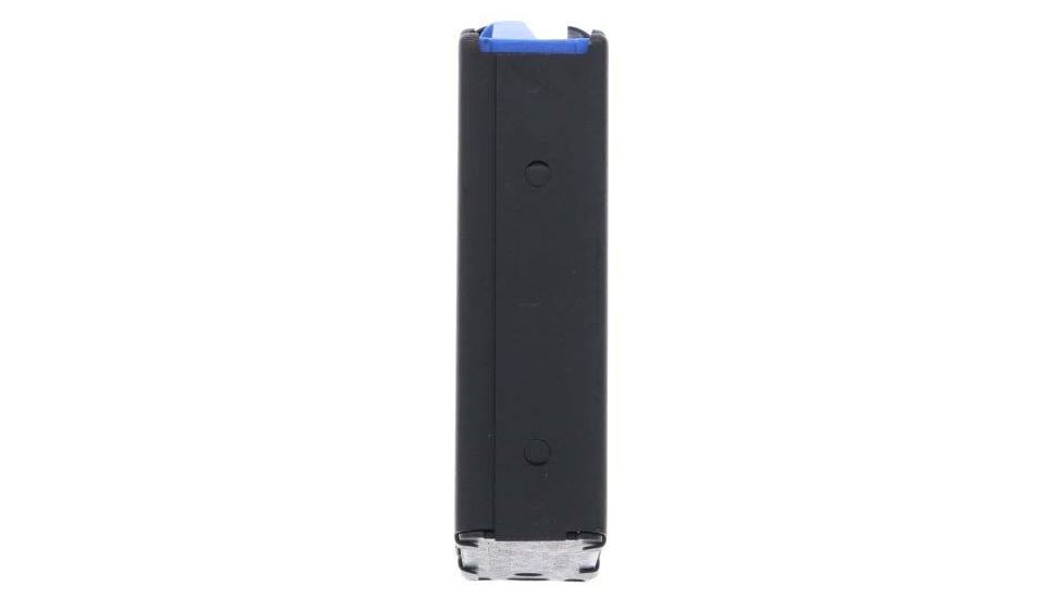 Duramag 204 Stainless Steel Magazine, Ss Spring Cpd Plate, 10RD, Matte Black w/ Blue Follower, 1024041176CPD, EDEMO1