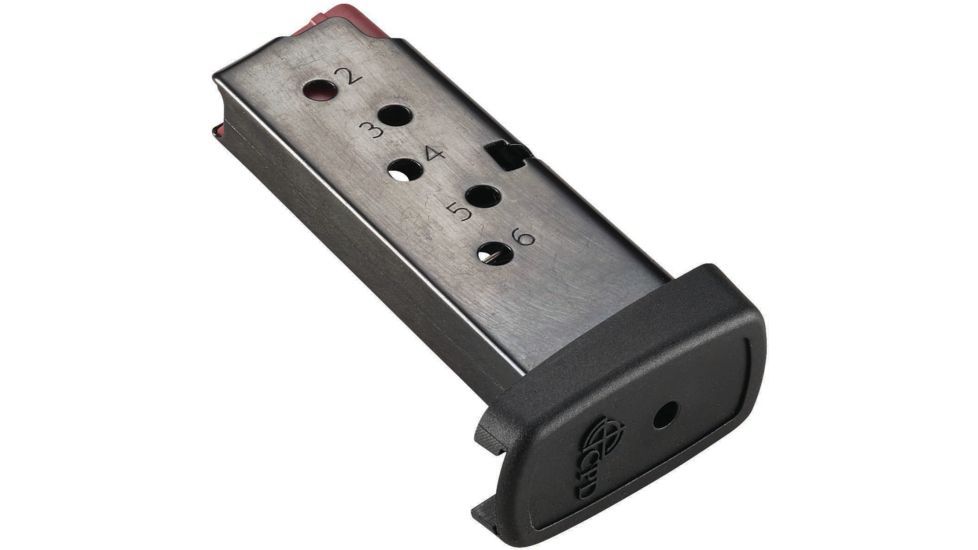 Duramag CBS Magazine, Taurus TCP Compatible, CBS Spring CPD Plate, .380 ACP, 6RD, High Gloss, Black/Red, 6X38141208TCPD-6RD