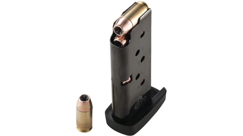 Duramag CBS Magazine, Taurus TCP Compatible, CBS Spring CPD Plate, .380 ACP, 6RD, High Gloss, Black/Red, 6X38141208TCPD-6RD