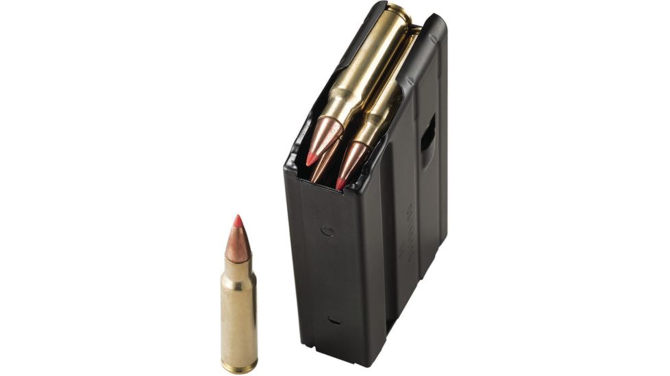 Duramag Stainless Steel Magazine, SS Spring CPD Plate, 6.8 SPC/.224 Valkyrie/22 Nosler, 5RD, Matte, Black/Black, 5X68041187CPD-5RD
