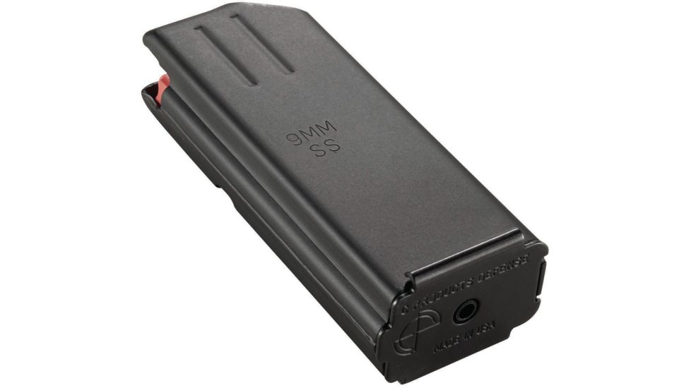 Duramag Stainless Steel Magazine, SS Spring CPD Plate, 9mm, 10RD, Proprietary, Black/Orange, 1009041178CPD-10RD