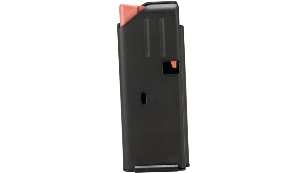 Duramag Stainless Steel Magazine, SS Spring CPD Plate, 9mm, 10RD, Proprietary, Black/Orange, 1009041178CPD-10RD